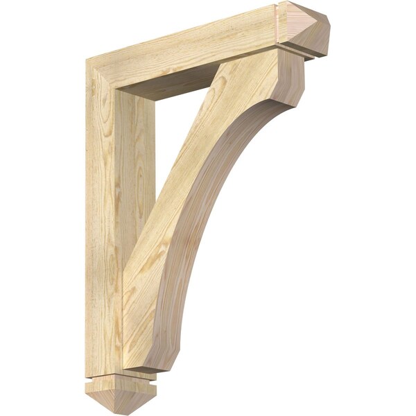 Ekena Millwork Legacy Arts and Crafts Rough Sawn Bracket w/ Offset Brace, Douglas Fir, 6"W x 28"D x 36"H BKT0604X28X36LEC03RDF - main